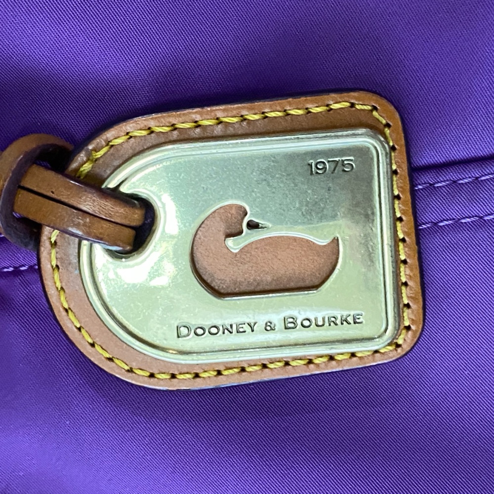 Dooney & Bourke Nylon Medium Purple Valerie Shoulder Bag - Picture 5 of 15